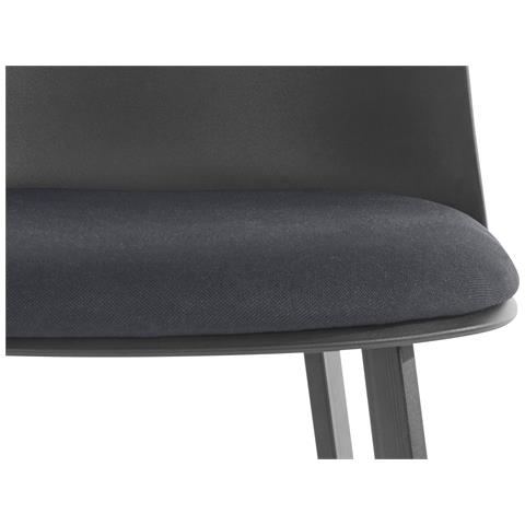 Asta Set Di 2 Sgabelli In Pu E Plastica Grigio Con Gambe In Metallo Nero - Foto 6