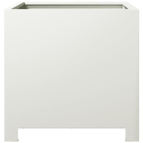 Fioriere Da Giardino 2 Pz Bianche 40x40x40 Cm In Acciaio - Foto 2