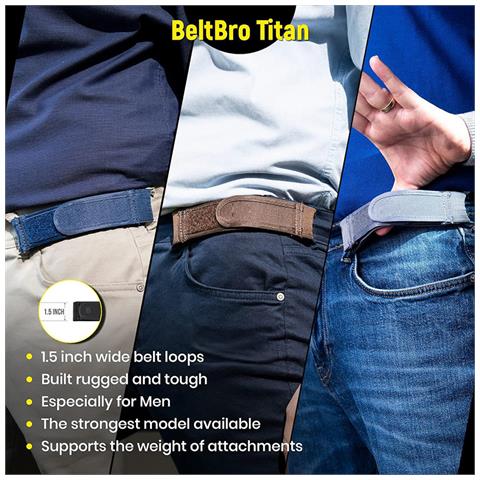 Cintura Casual Da Uomo In Fettuccia - Facile Da Usare, Vestibilità Comoda Black L - Foto 2