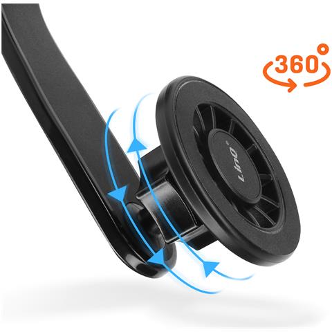 Supporto Auto Magnetico Flessibile Fissaggio Cruscotto, Nero - Foto 2