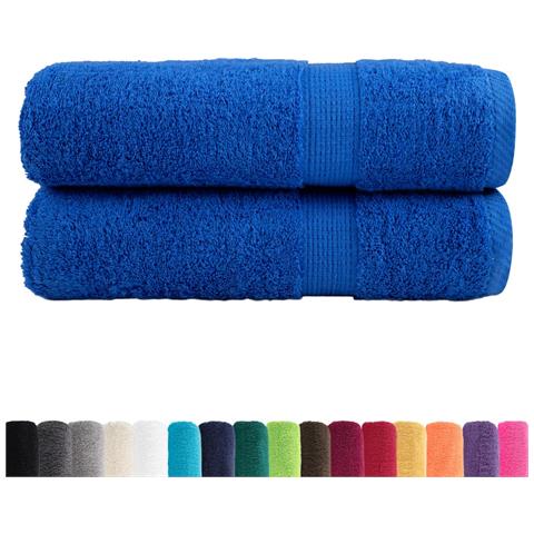 Asciugamani Per Sauna Solund 2 Pz Blu 50x100 Cm 600gsm - Foto 2
