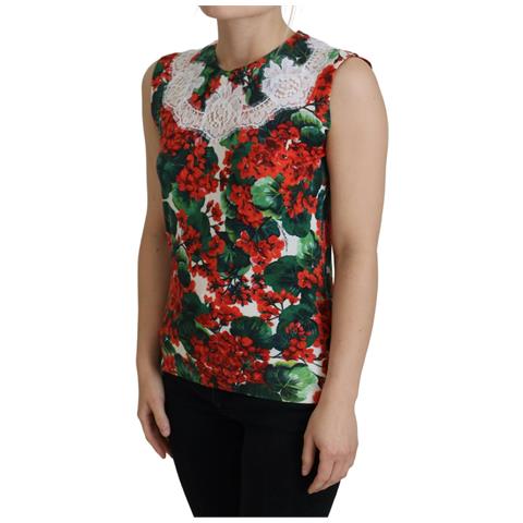 Canotta In Pizzo Di Lana Floreale Bianco - It40-s - Foto 2