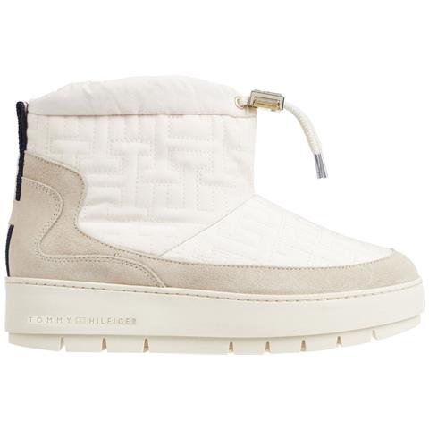 Monogram Snowboot Stivaletti Pelle Scamosciata /nabuk Scarpe Donna Bianco Eu 40, Fw0fw07637 Ybh - Foto 1