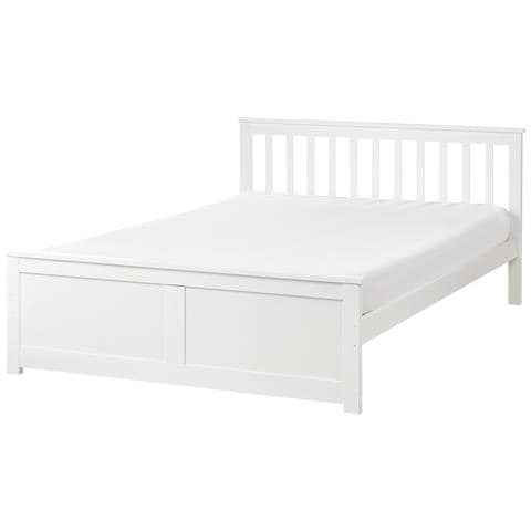 Letto Legno Di Pino Olendon 140 X 200 Cm Bianco - Foto 2