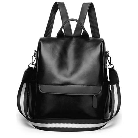 Zaino Da Donna In Pelle Pu Alla Moda - Borsa A Tracolla Elegante E Versatile Black - Foto 1