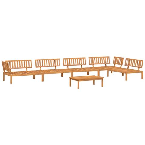 Set Divano Pallet Da Giardino 6 Pz In Legno Massello Di Acacia - Foto 2