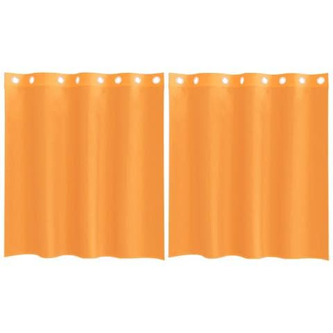 Tende In Voile Con Occhielli 2 Pz Arancio 140x140 Cm - Foto 2