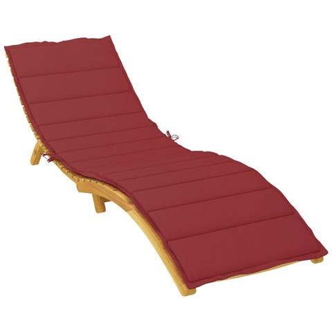 Cuscino Per Lettino Rosso Vino 200x50x3 Cm In Tessuto Oxford - Foto 2