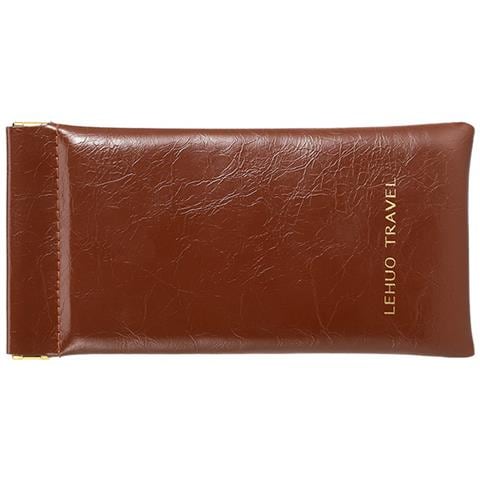Elegante Custodia Per Occhiali Da Sole In Pelle Pu Marrone - Foto 2