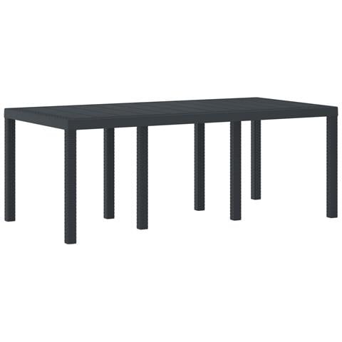 Tavolo da giardino Antracite 200x100x73 cm in Rattan Sintetico - Foto 1