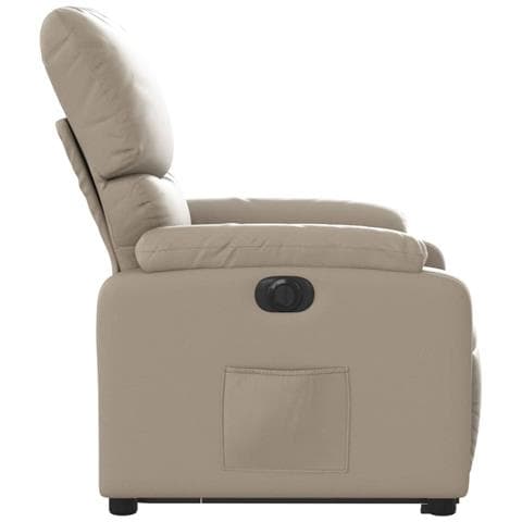 Poltrona Alzapersona Reclinante Elettrica Cappuccino Similpelle - Foto 9