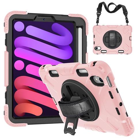Custodia Per Ipad Mini 6 8.3"" Girevole Con Supporto E Alloggiamento Per Stilo Rosa - Foto 1