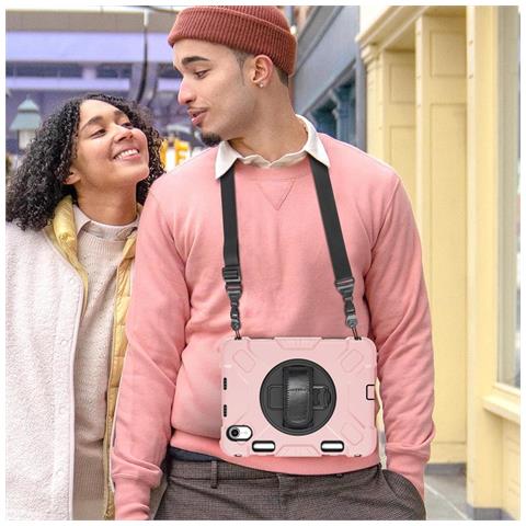 Custodia Per Ipad Mini 6 8.3"" Girevole Con Supporto E Alloggiamento Per Stilo Rosa - Foto 4
