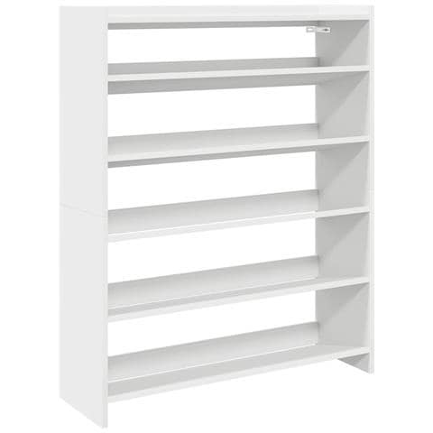 Scarpiera Bianca 80x25x100 cm in Legno Multistrato - Foto 1