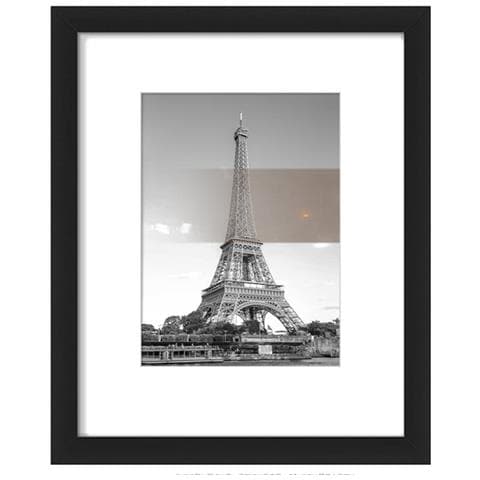 Cornice Portafoto Nera In Pvc 28x36 Cm Con Vetro Ps - Esposizione Fai-da-te Da Parete E Da Tavolo - Foto 1