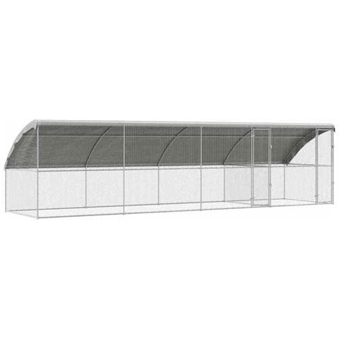 Gabbia per polli Argento 800 x 200 x 198.5 cm Acciaio zincato - Foto 1