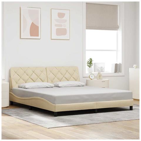 Giroletto senza Materasso Crema 180x200 cm in Tessuto - Foto 2