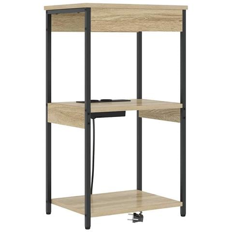 Comò con stazione di ricarica rovere sonoma Legno multistrato - Foto 1