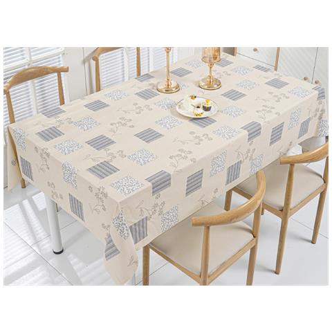 Tovaglia Antimacchia Pvc Proteggi Tavolo Maniva Glitter Riga Flower 140x300 D7 Grigio - Foto 1