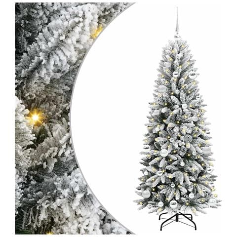 Albero di Natale artificiale con 150 LED Bianco 150 cm - Foto 1