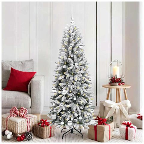 Albero di Natale artificiale con 150 LED Bianco 150 cm - Foto 2