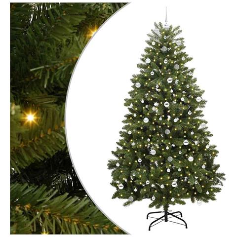 Albero di Natale artificiale Verde 240 cm PVC e Metallo - Foto 1
