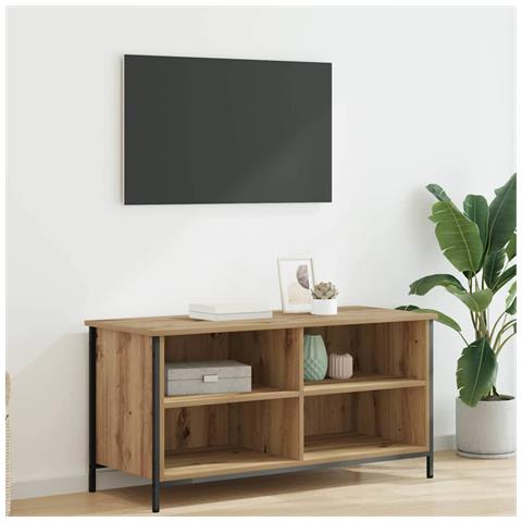 Mobile TV Rovere artigianale 100 x 40 x 50 cm Legno multistrato - Foto 2