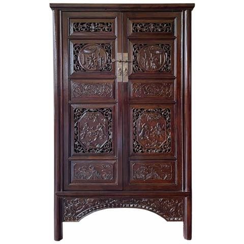 Armadio In Legno Marrone 95x40x160h - Foto 1