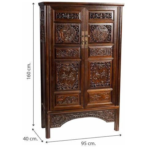 Armadio In Legno Marrone 95x40x160h - Foto 8
