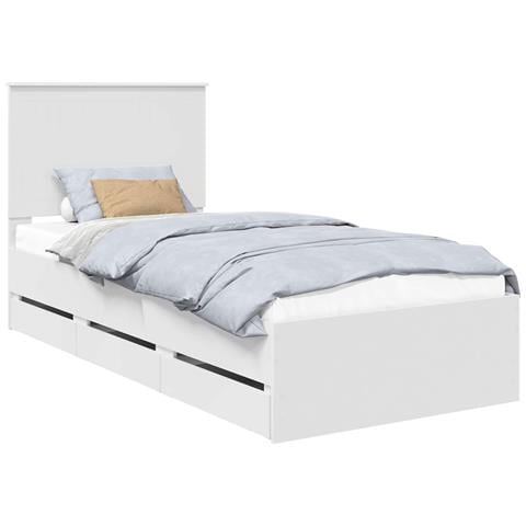 Struttura del letto Bianco 90 x 190 cm Legno Ingegnerizzato - Foto 1