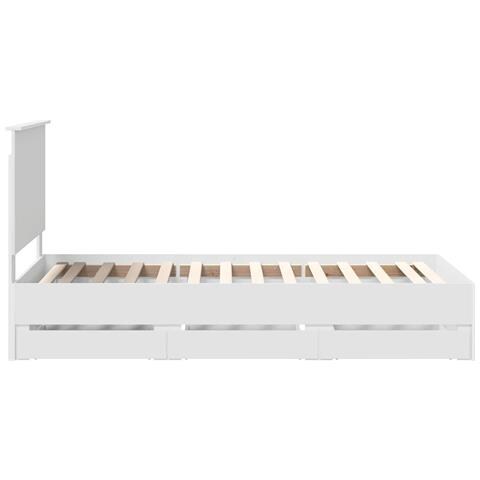 Struttura del letto Bianco 90 x 190 cm Legno Ingegnerizzato - Foto 9