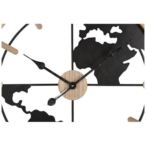 Orologio Da Parete World New Con Mappamondo In Ferro E Legno - Foto 2