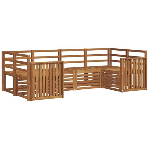 Set divani 6 pcs Naturale Legno di Acacia Massello - Foto 1