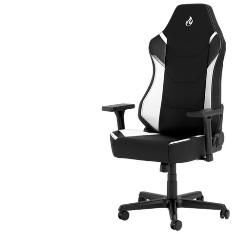 X1000 Sedia da gaming per PC Sedia tappezzata Nero, Bianco - Foto 1