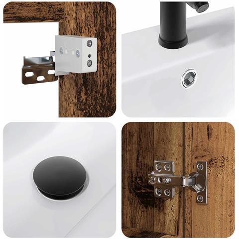 Mobile bagno con rubinetto Legno antico 61 x 40 x 74,5 cm - Foto 8