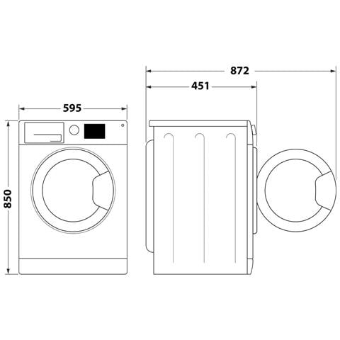 WSB 726 D IT, 7kg, classe A, colore Bianco, Inverter, 1200 giri, Display digitale XL, porta dark screen, Vapore - Foto 9