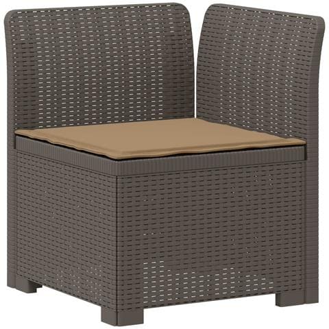 Divano da Giardino a 1 Posto con Cuscino Aspetto Rattan PP - Foto 1