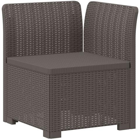 Divano da Giardino a 1 Posto con Cuscino Aspetto Rattan PP - Foto 2