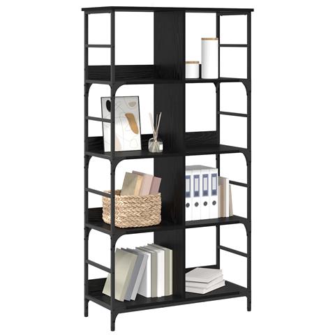 Libreria Rovere nero 78,5 x 33 x 153 cm metallo PB - Foto 2
