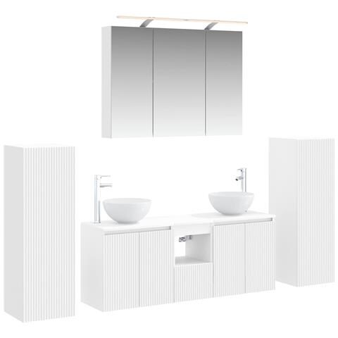 Set di mobili per il bagno 6 pcs Bianco - Foto 1