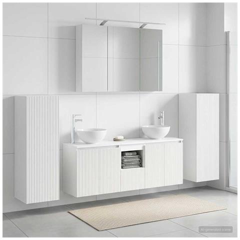 Set di mobili per il bagno 6 pcs Bianco - Foto 2