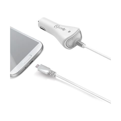 CCMICROW Caricabatterie da Auto Universale MicroUSB Colore Bianco - Foto 1