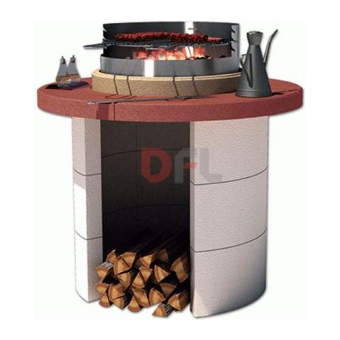 Dfl barbecue in muratura esterno malaga in cemento refrattario per ... Barbecue da esterno muratura
