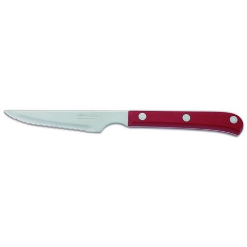 Coltello Bistecca da Tavola - Lama Acciaio Inossidabile Nitrum 115 Mm - Manico Polioxymetilene (pom) Colore Rosso - Foto 1