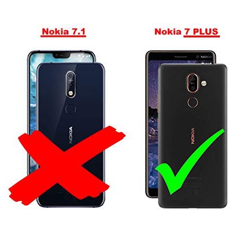 Custodia Compatibile Con Nokia 7 Plus In Nero Di Notte - Coperchio Protettivo In Design Flip Con Chiusura Magnetica - Foto 2