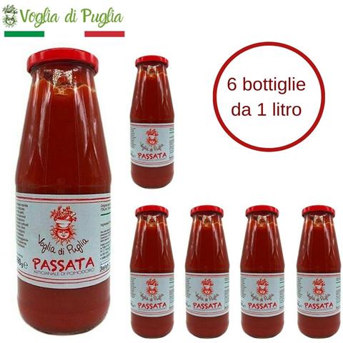 Passata Di Pomodoro Artigianale 6 Bottiglie Da Lt 1 Ognuno - Foto 2
