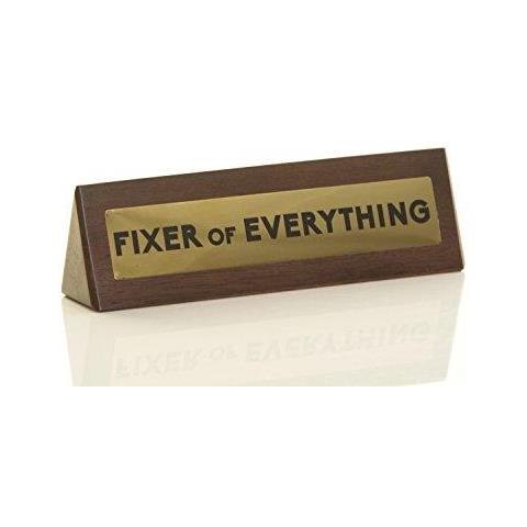 Fixer Di Tutto Cio Boxer Regali Novit Scrivania In Legno Warning Sign Humour Regalo Ufficio Per Collega Boss Pap 45 Centimetri X 175 Centimetri Brown Dk1041 - Foto 1