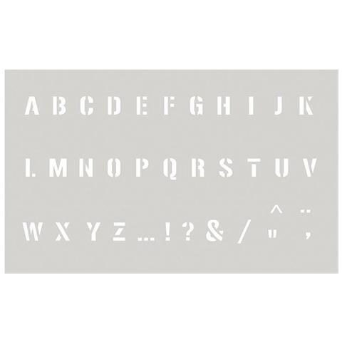 Stencil 12 X 20 Cm - Alfabeto Maiuscolo N. 2 - Foto 1