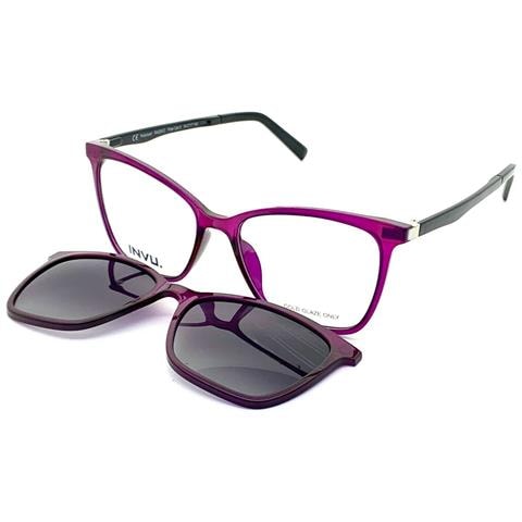 Invu. - Montatura Donna Con Clip-on Da Sole A Calamita Polarizzato Mod.  M4205c - ePRICE