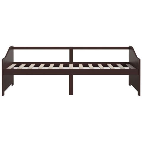 Divano Letto A 3 Posti Marrone Scuro Massello Di Pino 90x200cm - Foto 7